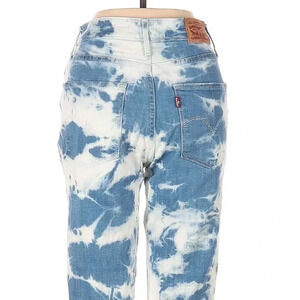 LEVI'S Awesome Tie Dye 721 Hi Rise Ankle Blue Jeans Size: 26 Denim BOHO